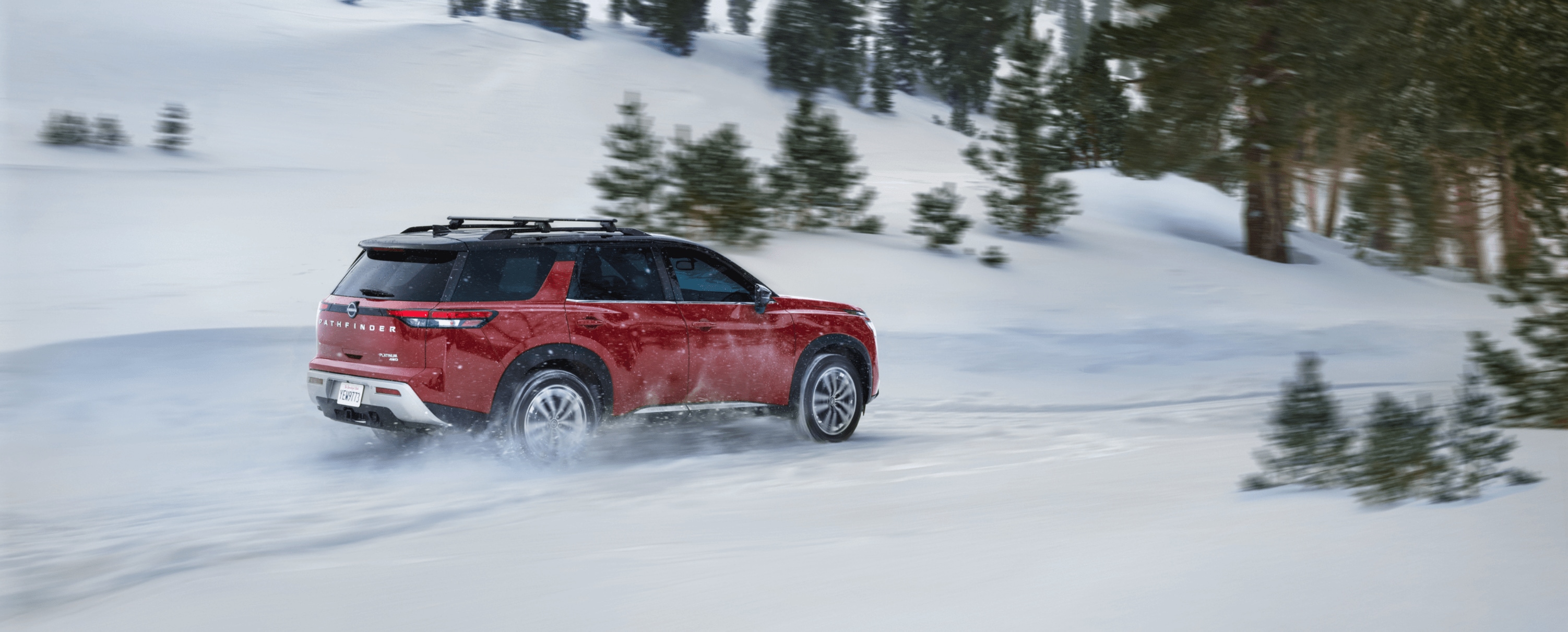 2022 Nissan Pathfinder Driving in Snow